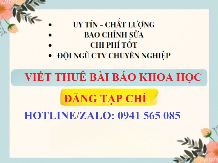 Viết thuê bài báo khoa học đăng tạp chí