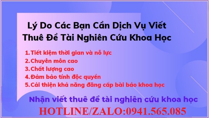 Viết thuê bài báo khoa học đăng tạp chí
